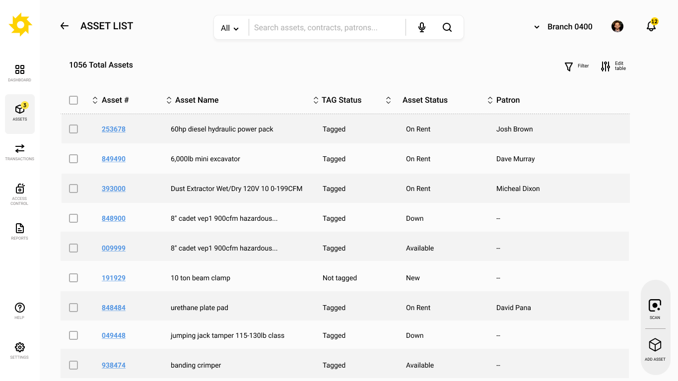 Asset list v1